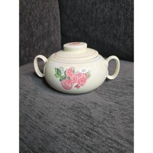 W S Cavitt Shaw‎ Rose Theme Sugar Bowl With Lid See Pics & Description
